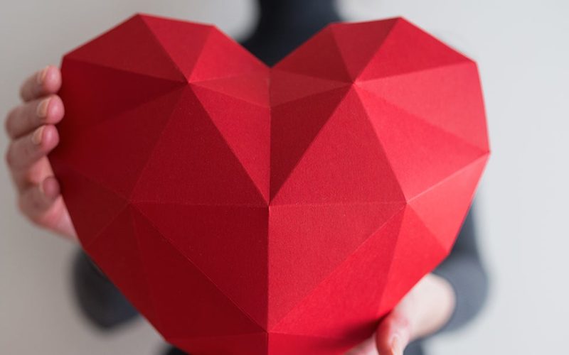 Origami heart