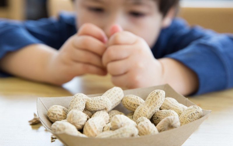 Child with peanuts