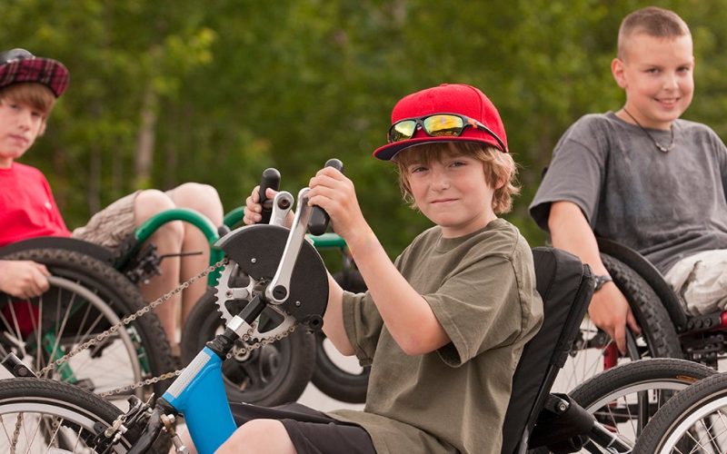 Children in wheelchairs