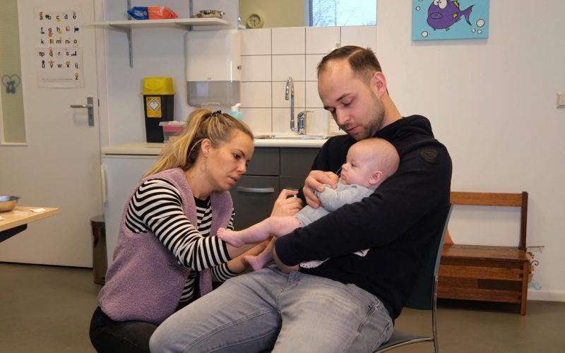Parents with their baby