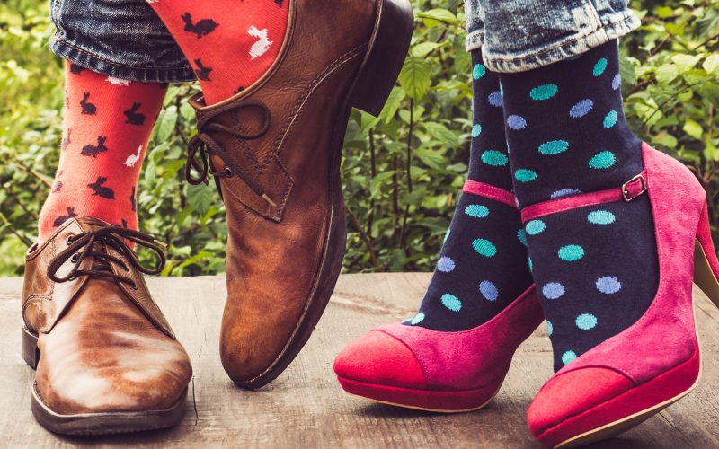 Shoes of a man and a woman