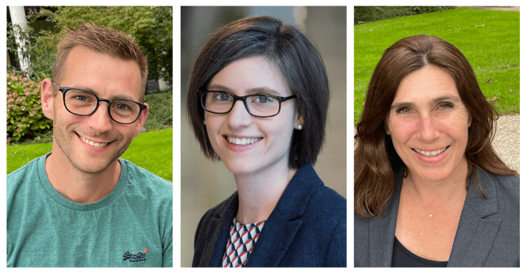 Portraits of Linde Meyaard, Michiel van der Vlist and Kristina Ganzinger