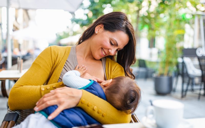 Mother breastfeeding her baby