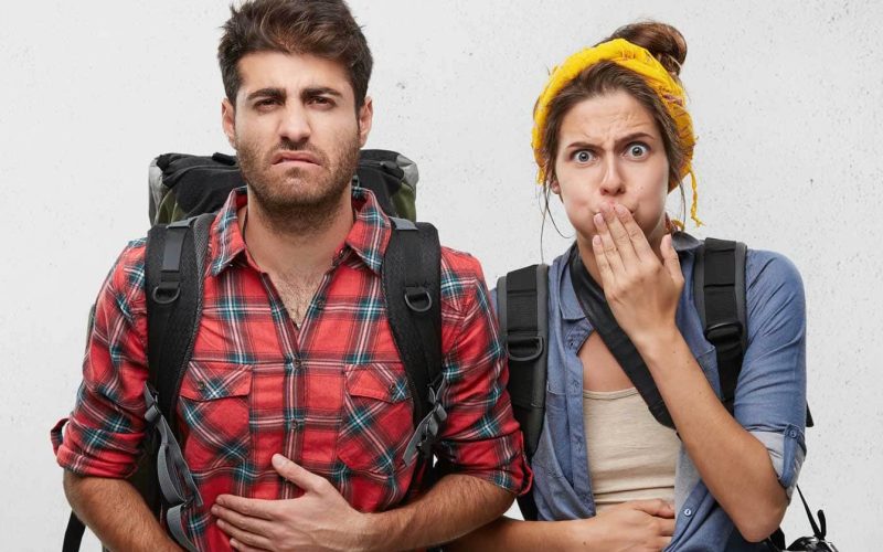 Travelers with food poisoning