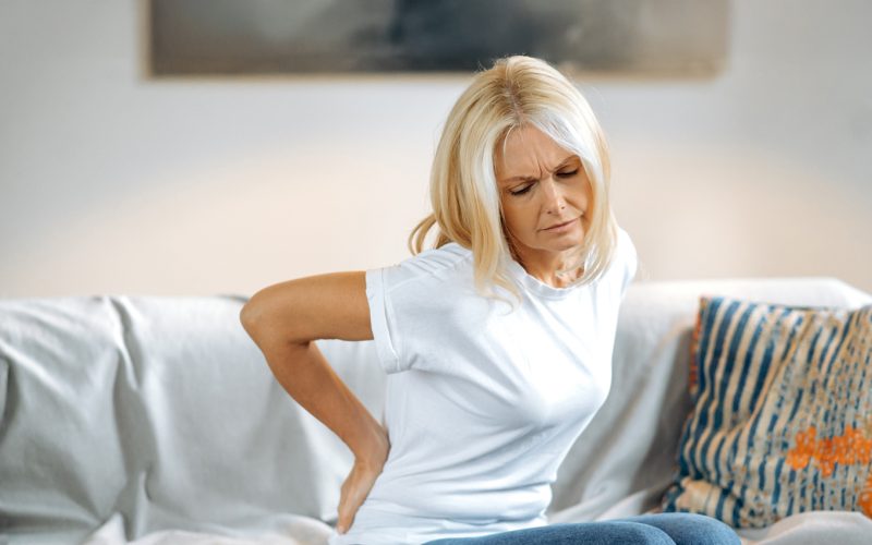woman with back pain