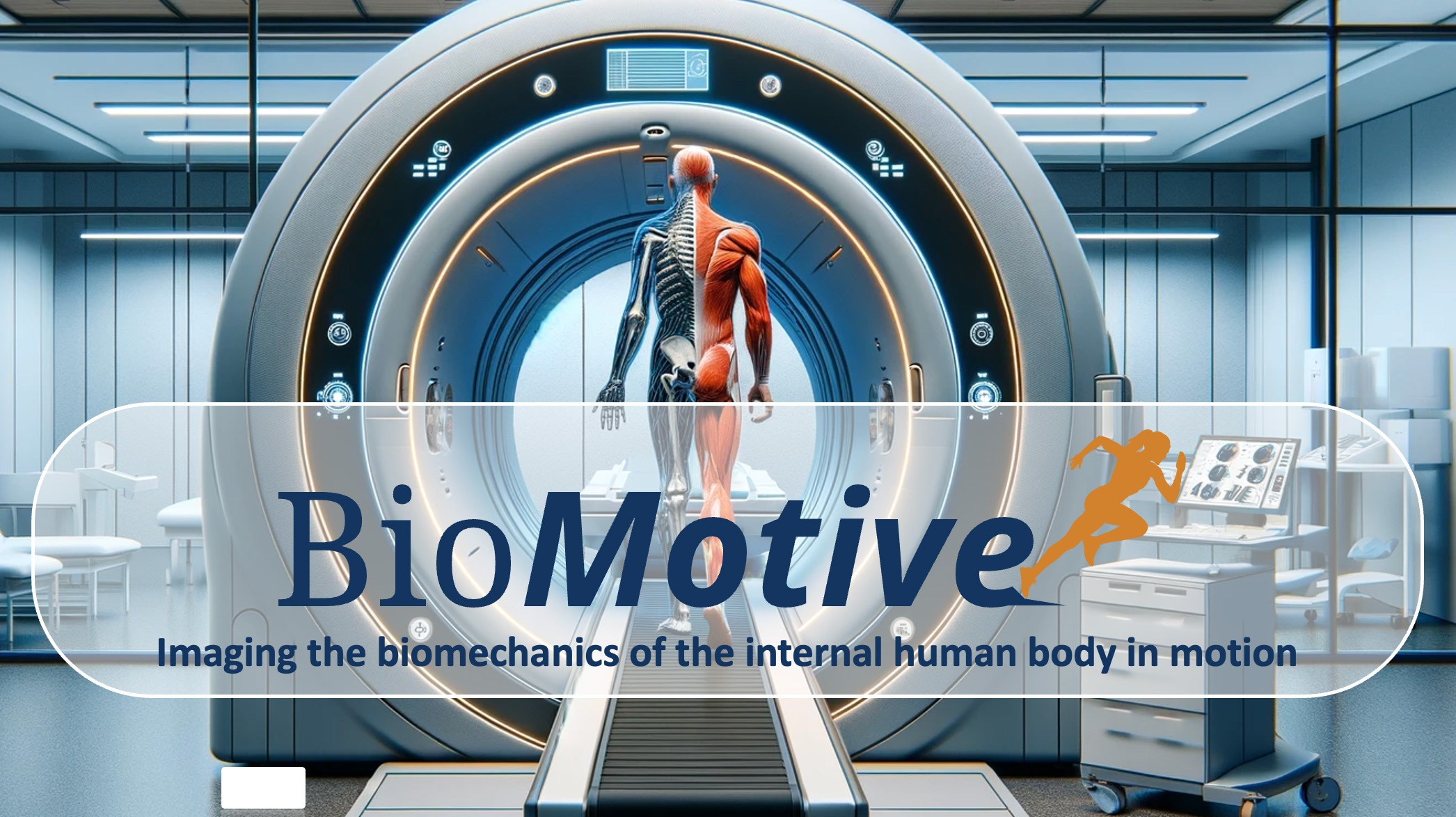 Illustration of “walk-in” MRI scanner at UMC Utrecht, enabling imaging during motion.