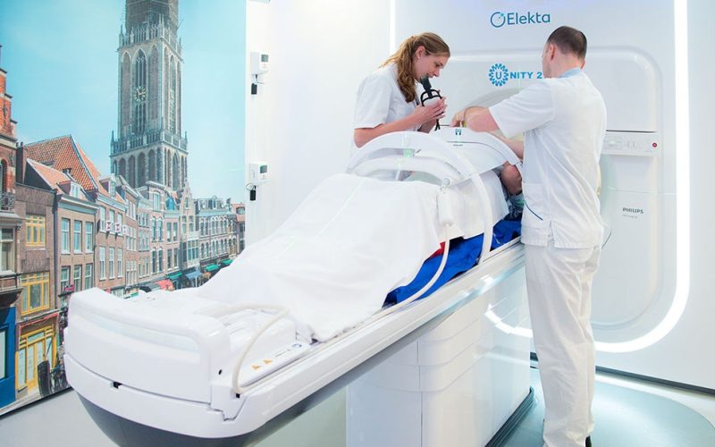 MR Linac with two technicians