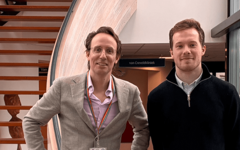 Eduard van Beers and Thomas Doeven, researchers at UMC Utrecht